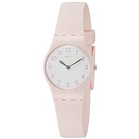 Swatch Women's Analogue Quartz Watch with Silicone Strap LP150, Pink, Bracelet