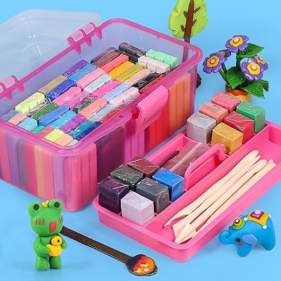 ifergoo Polymer Clay, Modeling Clay for Kids DIY Starter Kits, 50 Color  Oven Baked Model Clay, Non-Toxic, Non-Sticky, with Sculpting Tools, Ideal  Gift