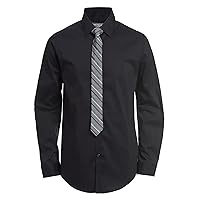 Van Heusen Boys Long Sleeve Collared Button-Down Dress Shirt And Tie Set