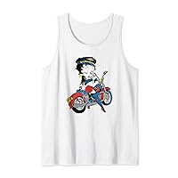 Betty Boop Vintage Biker Babe Color Pop Motorcycle Portrait Tank Top