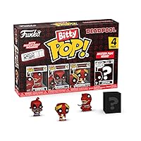 Funko Bitty Pop!: Deadpool Mini Collectible Toys 4-Pack - Dinopool, Deadpool (Barista), Deadpool (Roman Senator) & Mystery Chase Figure (Styles May Vary)