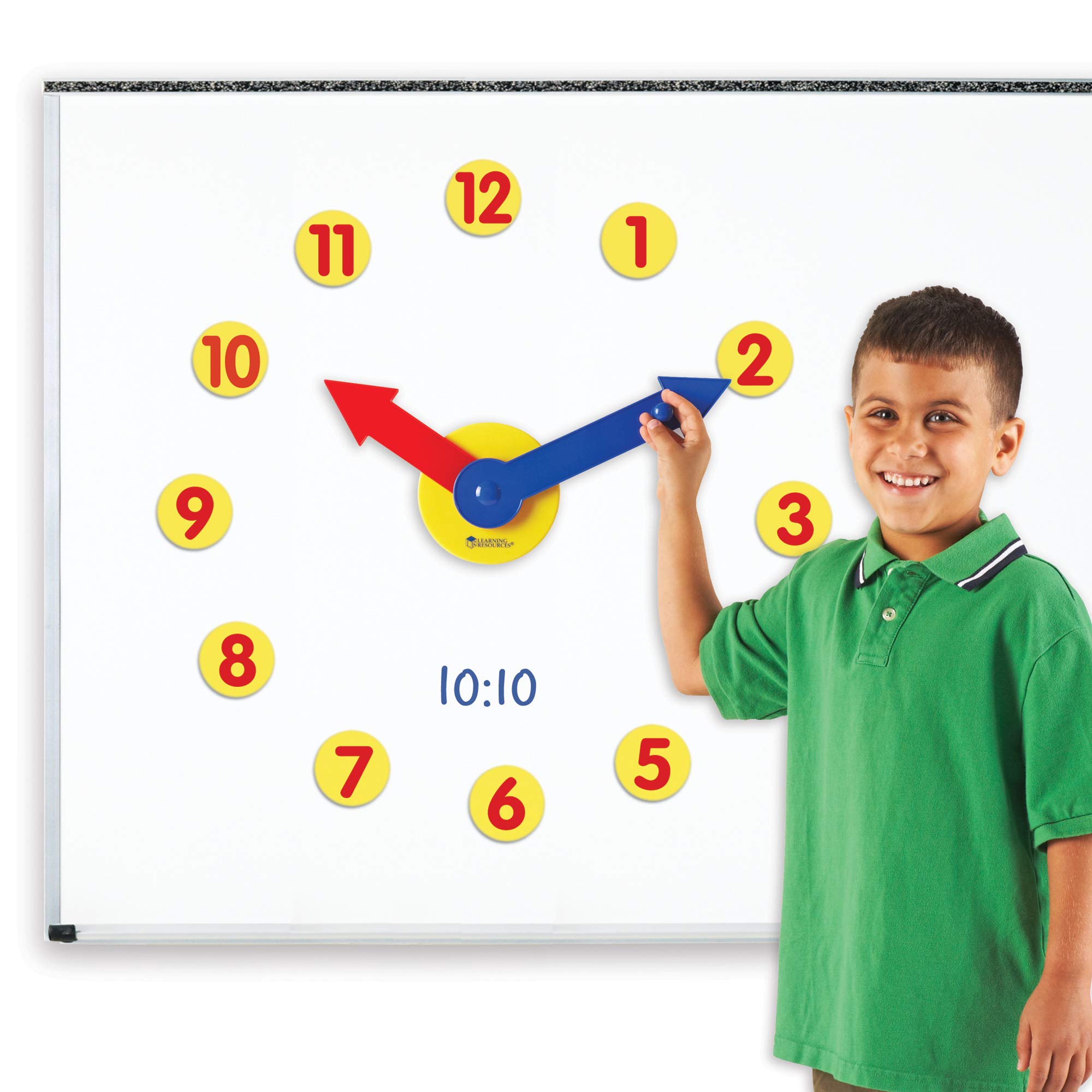 Learning Resources Magnetic Time Activity Set, Homeschool, Time Telling, Basic Math Skills, Giant Demo Clock, Whiteboard Accessories, Grades K+, Ages 5+