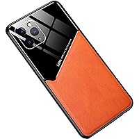 Case for iPhone 14/14 Pro Max, Shockproof Protection Cover Ultra Thin Case Soft TPU Bumper Compatible with Magnetic Car Bracket (14 Pro Max,Orange)
