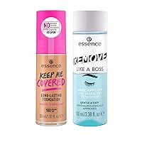 essence Keep Me Covered Long-Lasting Foundation 160 & Remove Like a Boss Waterproof Makeup Remover Bundle | Vegan & Cruelty Free