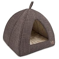 Pet Tent-Soft Bed for Dog and Cat by Best Pet Supplies - Brown Linen, 16