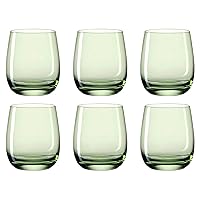 LEONARDO Tumbler Set of 6 Water Glasses Large Sora, Dishwasher Safe, Glass, Green, Klein