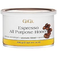 GiGi Espresso All Purpose Honee Wax 14 oz (Pack of 8)