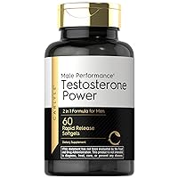 Carlyle Testosterone Power for Men | 60 Rapid Release Softgels | Non-GMO, Gluten Free Supplement