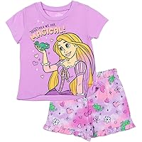 Disney Princess T-Shirt and French Terry Shorts Outfit Set Infant to Big Kid