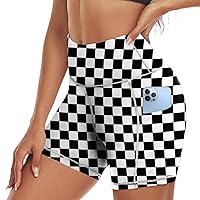 Women's Biker Shorts High Waisted Athletic Workout Yoga Running Shorts with Pockets