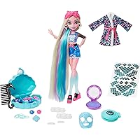 Monster High Doll, Lagoona Blue Spa Day with Wear & Share Accessories Including Hair Clips, Hair Chalk & Tattoos