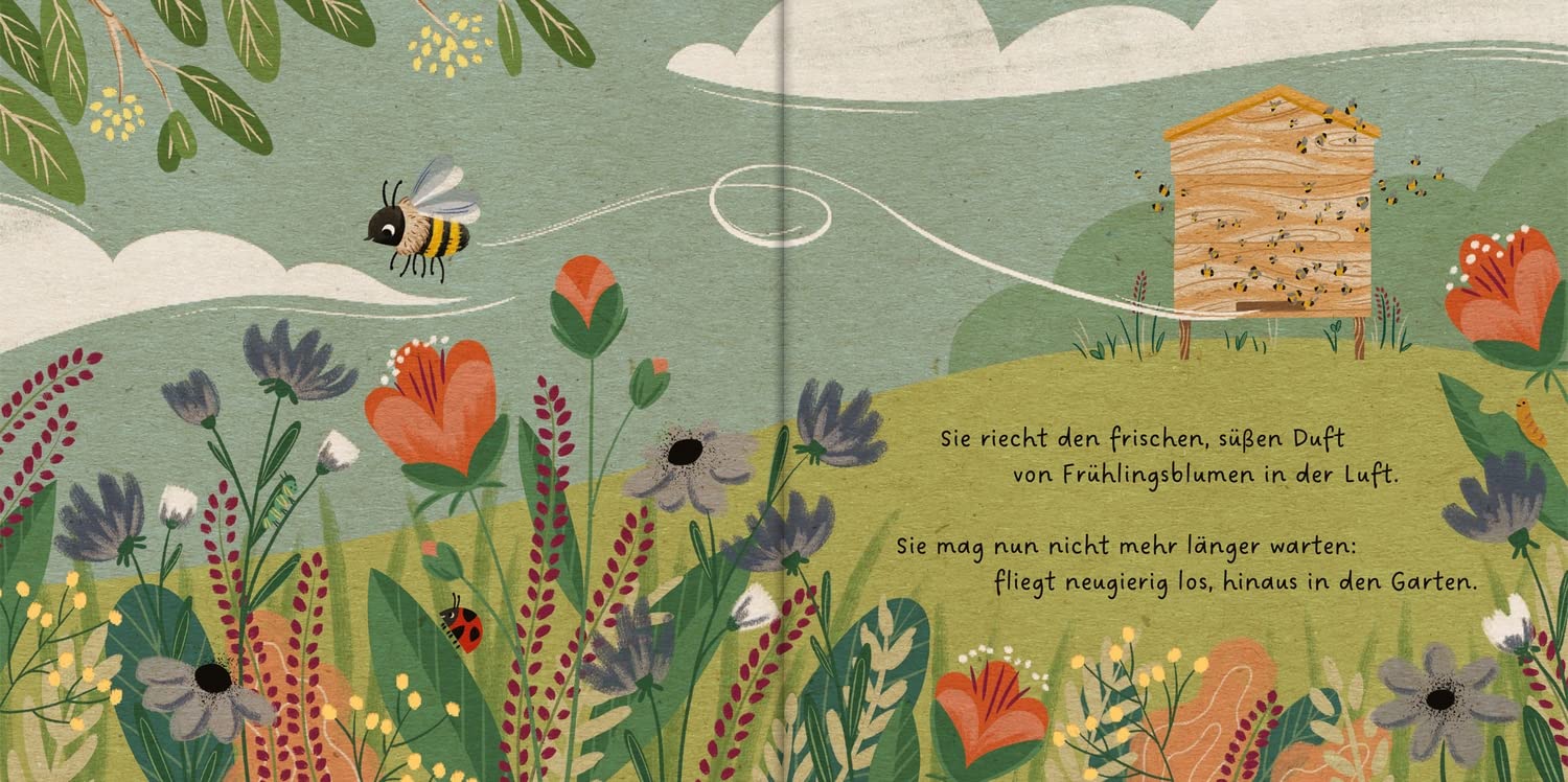 Meine Gartenfreunde. Die kleine Biene: Nachhaltig hergestelltes Öko-Pappbilderbuch für die Kleinsten