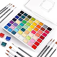Gouache Paint Set, 36 Colors X 12Ml Twin Jelly Cup Design with 3