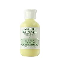 Mario Badescu A.H.A. & Ceramide Face Moisturizer for Women and Men, Ideal Facial Moisturizer for Combination or Oily Skin, Lightweight and Non-greasy Nighttime Moisturizer Face Cream, 2 Fl Oz