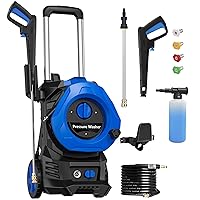 Electric Power Washer 4200PSI Max 2.8 GPM Electric Pressure Washer with 25 Foot Hose, 16.4 Foot Power Cord, Soap Tank Car Wash Machine Blue Ideal Cleaning for Garden, Yard, House