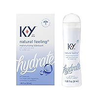 Water Based Lube Natural Feeling 1.69 fl oz Personal Lubricant for Adult Couples, Men, Women, Vaginal Moisturizer, pH Balanced, Hormone & Paraben Free, Latex Condom Compatible