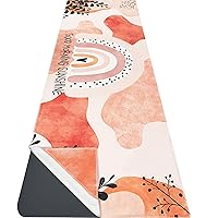 Yoga Mat Towel with Corner Pockets - Microfiber Yoga Towels for Hot Yoga Non Slip Moisture Wicking Sweat Absorbent, Yoga Towel Easy for Travel, Use in Hot Yoga, Bikram, Pilates and Fitness
