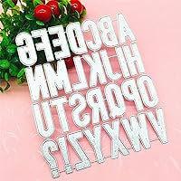 LZBRDY 26 Capital Alphabet Letters Embossing Metal Cutting Dies for Card Making Scrapbooking Birthday Thanksgiving Christmas Craft Die Cuts Stencil