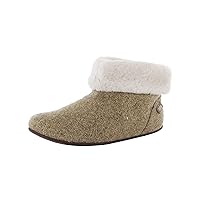 FitFlop Womens Sarah Shearling Glimmer Slipper Shoes, Gold, US 5