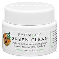 Farmacy Natural Cleansing Balm - Green Clean Makeup Remover Balm - Effortlessly Removes Makeup & SPF - Travel Size 1.7oz Makeup Cleansing Balm