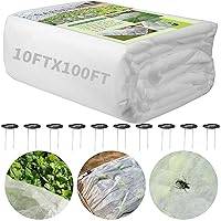 Plant Covers Freeze Protection- 1 oz/yd² 10Ft x 100Ft Frost Cloth Blanket Floating Row Cover for Winter Snowstorm, Frost Blankets Outdoor Plants Protect from Birds, Pests Shade Cloth