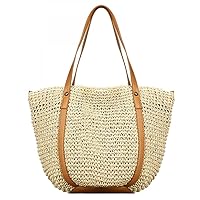 Round Straw Bag Handwoven Natural Summer Beach Shoulder Bag Rattan Crossbody Purse for Women