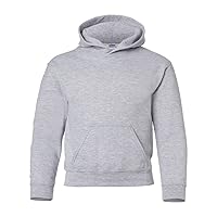Heavy Blend Hooded Sweatshirt (G185B) Grey, L (Pack of 12)