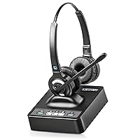 LH375 3-in-1 Wireless Office Headset with Mic – Computer, Telephone, and Cell Phone Headset – 5-Year Warranty – Dual-Ear