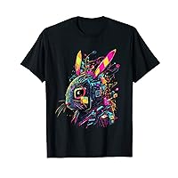 Cyberpunk Bunny Cyborg Rabbit | Cool Gamer Easter T-Shirt
