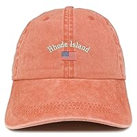 Trendy Apparel Shop Rhode Island USA Flag Pigment Dyed Washed Baseball Cap
