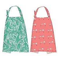 2Pack Nursing Cover for Breastfeeding Pink and Green