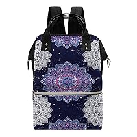 Indian Floral Paisley Ornament Pattern Diaper Bag Backpack Travel Waterproof Mommy Bag Nappy Daypack