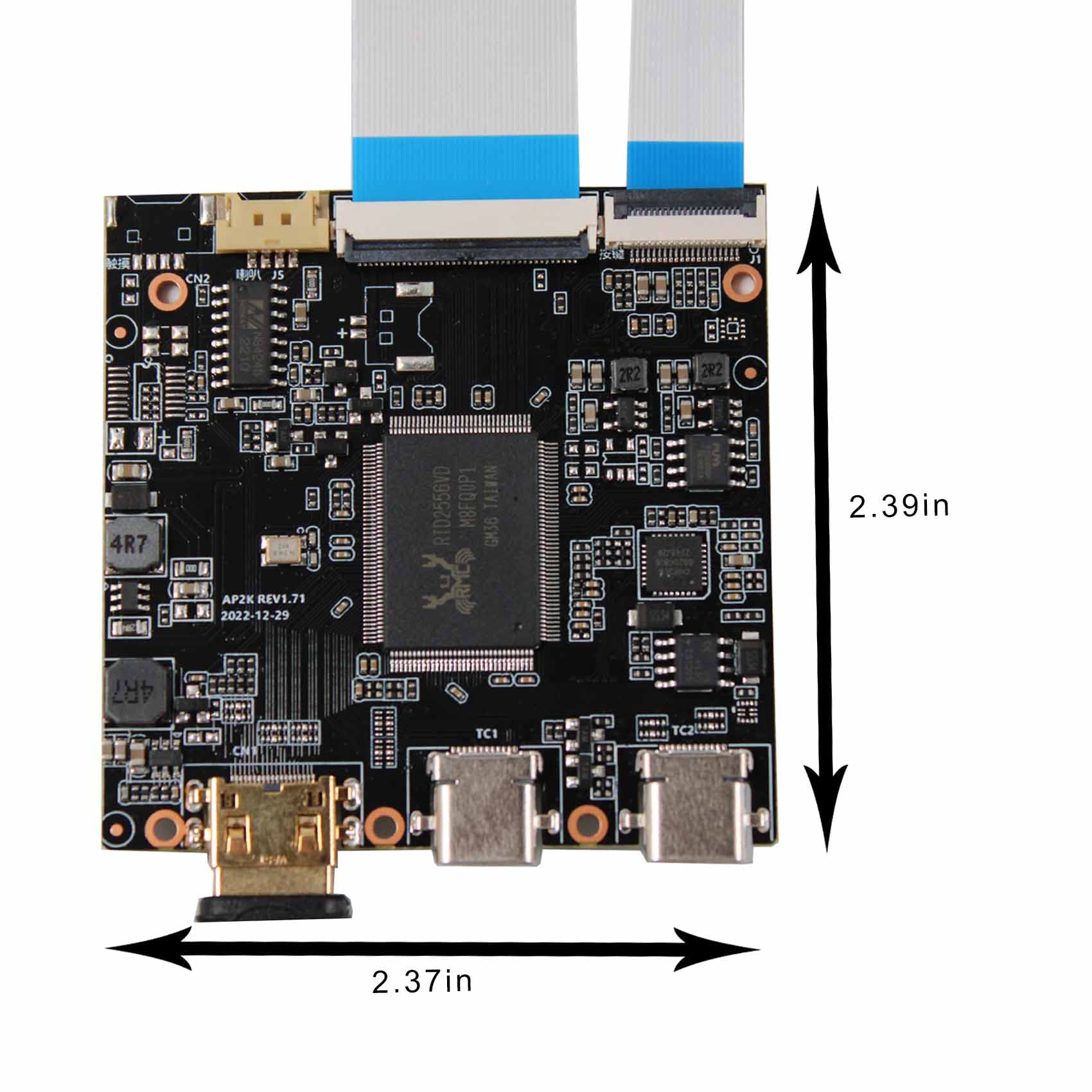 VSDISPLAY 12.3 Inch 2K LCD Screen 2400x900 with Type-c Mini HD-MI LCD Controller Board,as Extra Secondary Display Panel for PC/Laptop/Game Cabinet Monitor