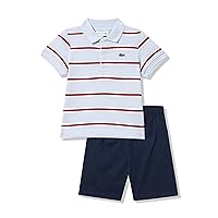 Lacoste baby-boys Short Sleeve Polo W/Shorts Giftset