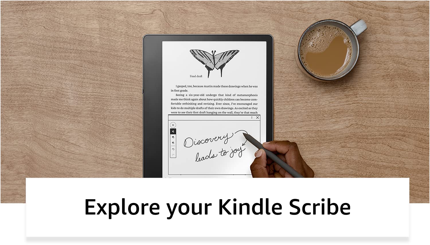 Kindle Scribe (32 GB) the first Kindle for reading, writing, journaling and sketching - with a 10.2” 300 ppi Paperwhite display, includes Premium Pen