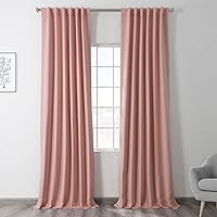 HPD Half Price Drapes Room Darkening Curtains 120 Inches Long for Bedroom & Living Room (1 Panel), 50 X 120, Taffy Pink