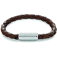 Tommy Hilfiger Men's Eplore The Braid Leather Bracelet - 2790482, One Size, Leather, No Gemstone