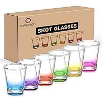 Farielyn-X Clear Heavy Base Shot Glasses 12 Pack, 2 oz Tall Glass Set for  Whiskey, Tequila, Vodka
