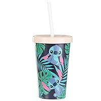 Disney Stitch Bamboo Tumbler with Straw and Lid Standard
