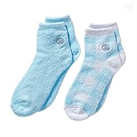 Earth Therapeutics Aloe Vera Socks – Infused with Natural Aloe Vera & Vitamin E – Helps Dry Feet, Cracked Heels, Calluses, Dead Skin - Use with Your Favorite Lotions - Blue Plaid