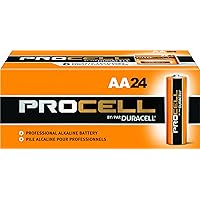 Duracell Procell PC1500 Alkaline-Manganese Dioxide Battery, AA Size, 1.5V, 24 Count