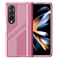 Ultra Thin Matte Cover for Galaxy Z Fold 4 Hinge Case for Samsung Galaxy Z Fold 4 Case Hinge Full Protective Hard Armor,Pink,for Galaxy Z Fold 4