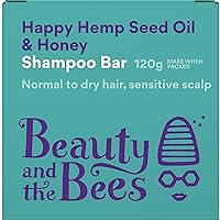 Beauty and the Bees Eco Friendly Unscented Honey & Hemp Seed Oil Solid Shampoo Bar | Sensitive Skin & Dry Scalp | Organic Ingredients Sulfate Free