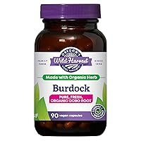 Burdock Organic Traditional Herbal Supplement Non GMO and Gluten Free | Vegan Capsules, 90 Count
