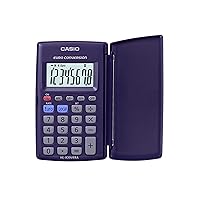 Casio HL-820VER, 8 Digit Pocket Calculator with Euro Conversion,Blue