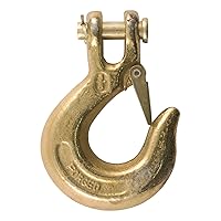 CURT 81560 3/8-Inch Forged Steel Clevis Slip Hook with Safety Latch, 18,000 lbs, 1-In Opening, 3/8