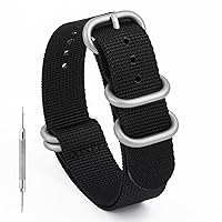 Military Nylon Watch Bands 18mm 20mm 22mm Canvas Strap Replacement One Piece Watch Strap Sport for Men Women, 4 Color Available