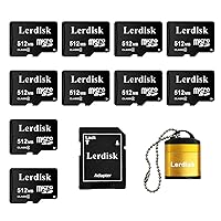 Factory Wholesale 10Pack Micro SD Card 512MB in Bulk Small Capacity for Small Files Only, NOT Suitable for Camera or Cell Phone (NOT GB, 1024MB=1GB)