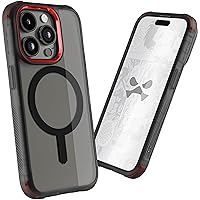Ghostek Covert iPhone 15 Pro Clear Case - Compatible with MagSafe Accessories, Shockproof Silicone, Minimalist Phone Cover (6.1 Inch, Smoke)
