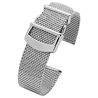 Watch Bracelet for IWC PORTUGIESER W391012 Series Wristband Men Milan Stainless Steel 20mm 22mm watchband Straps (Color : Silver, Size : 22mm with Logo)